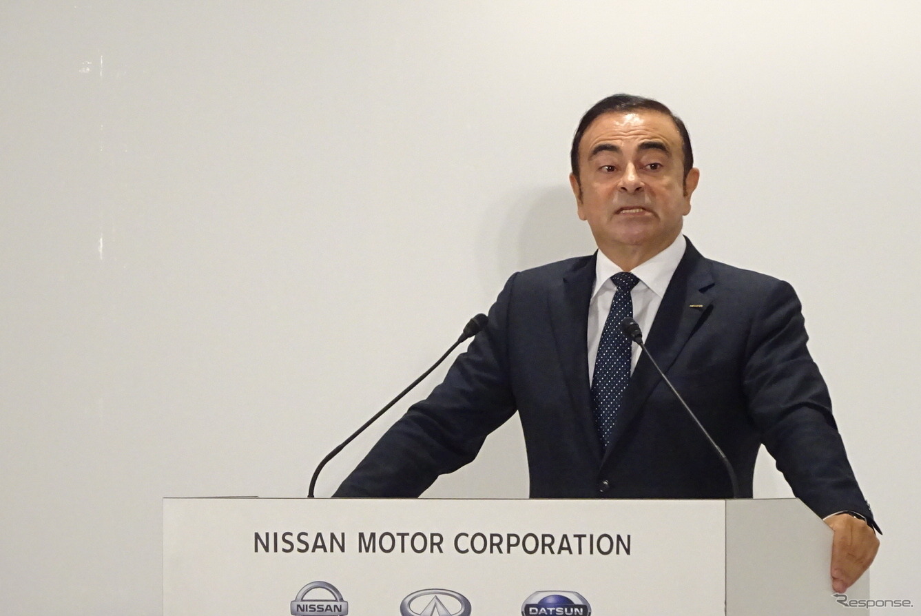 日産 ゴーン社長　《撮影　池原照雄》