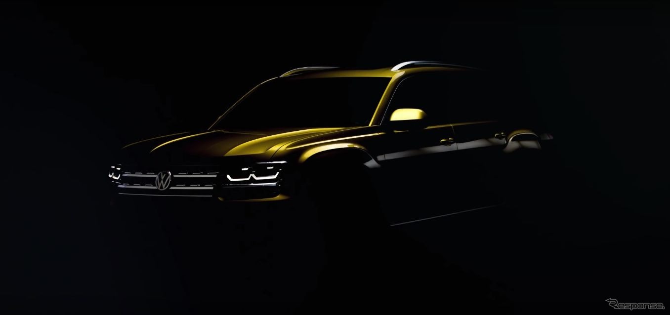 VWの新型ミッドサイズSUVの予告イメージ