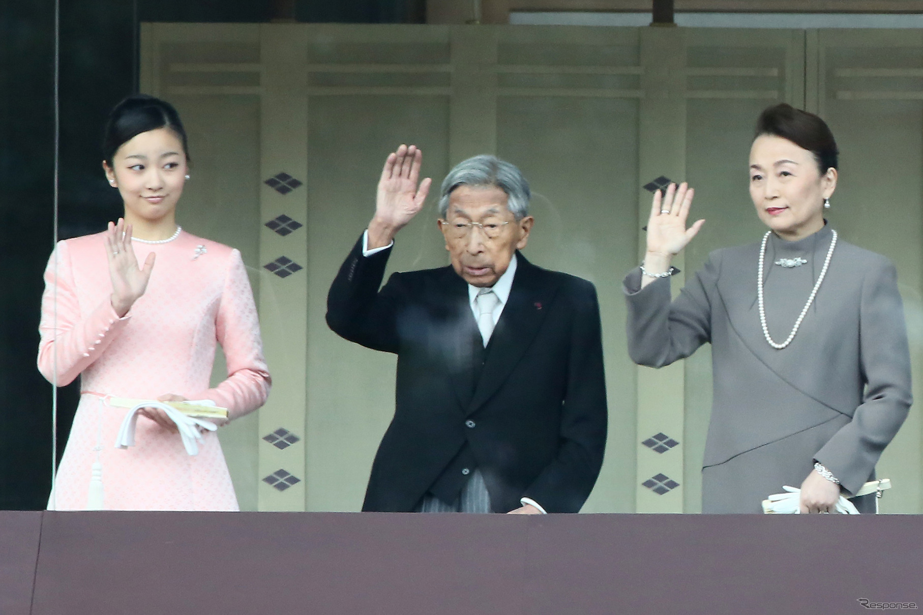 三笠宮（中央、2015年一般参賀）(c) Getty Images