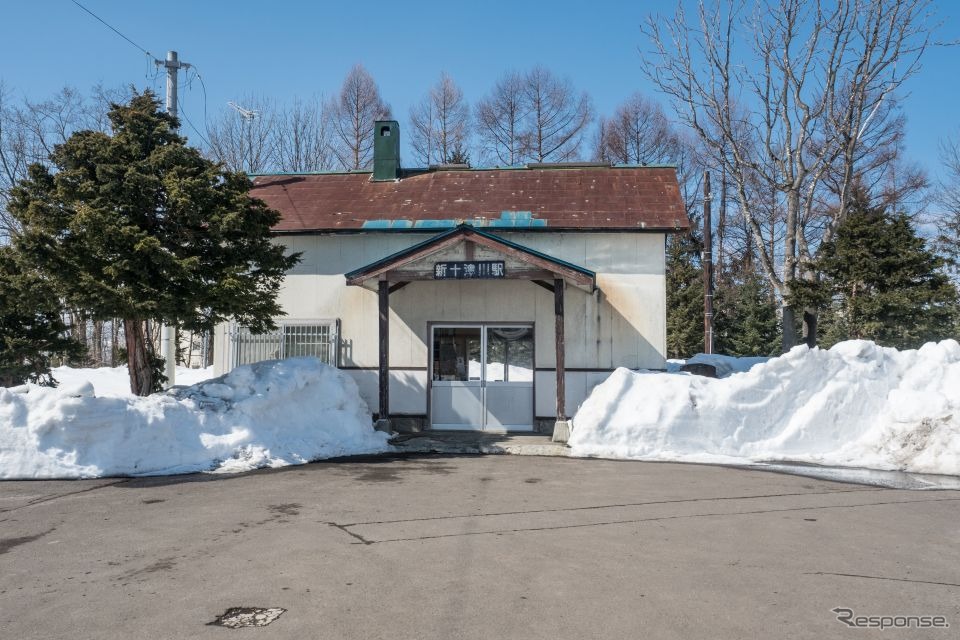 札沼線の終点・新十津川駅。同駅を含む北海道医療大学～新十津川間はバス転換を基本に協議する。