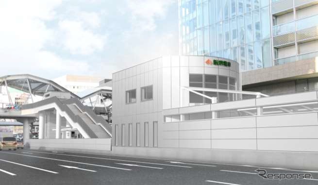 新しい天王寺駅前停留場のイメージ。エレベーターも整備される。