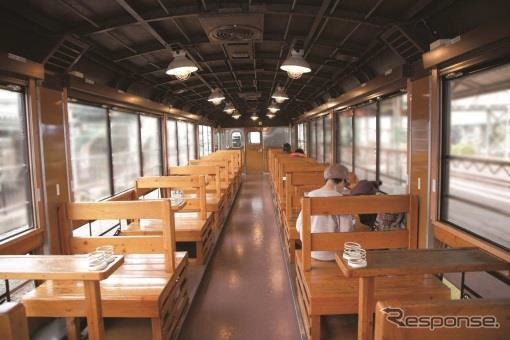 『風っこストーブなはまげ号』の車内イメージ。