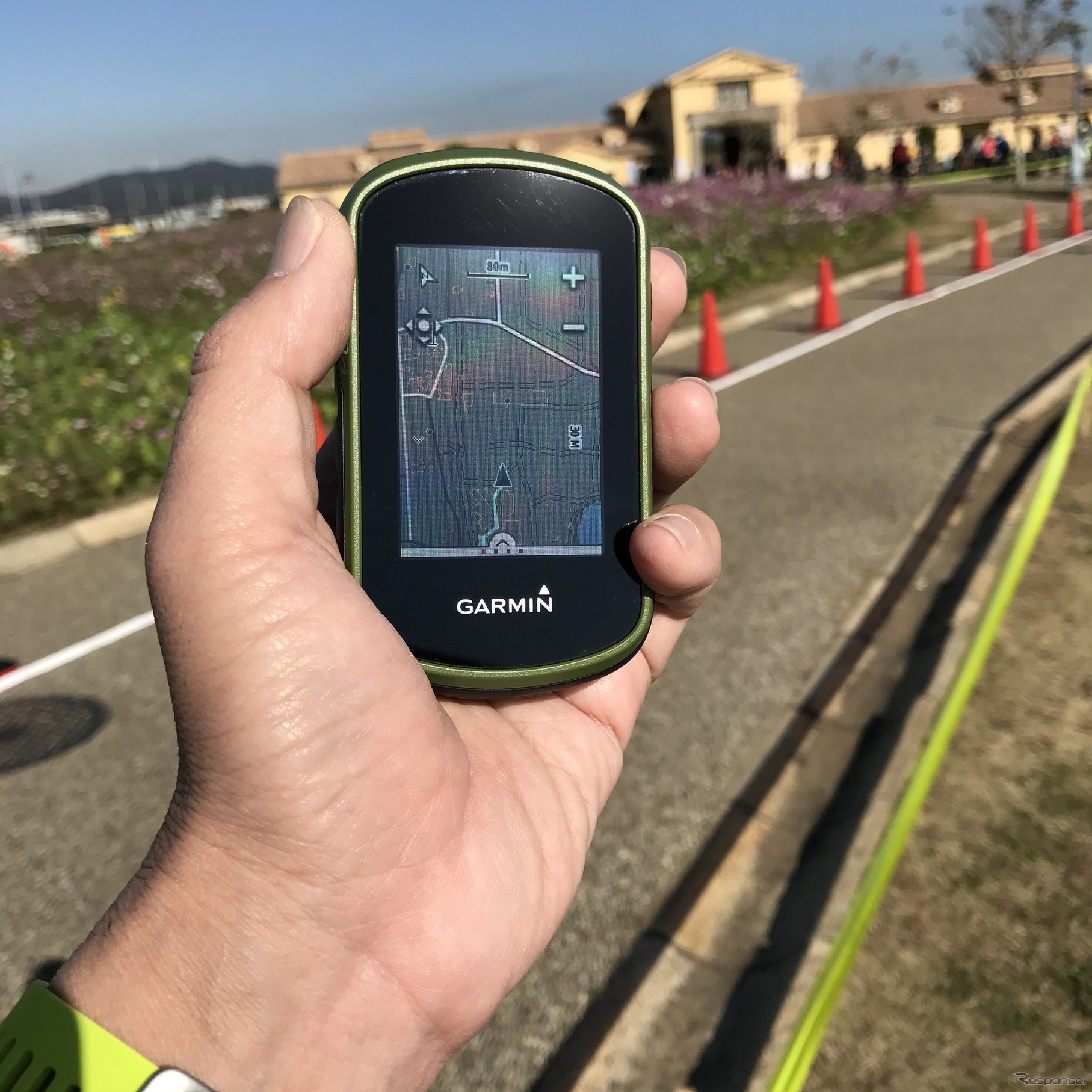 地図にないような広大な公園内を歩いて移動しても軌跡が確実に記録されていく