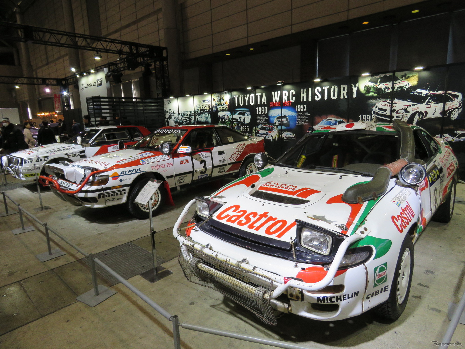 往年のトヨタのWRC名車群の姿も。