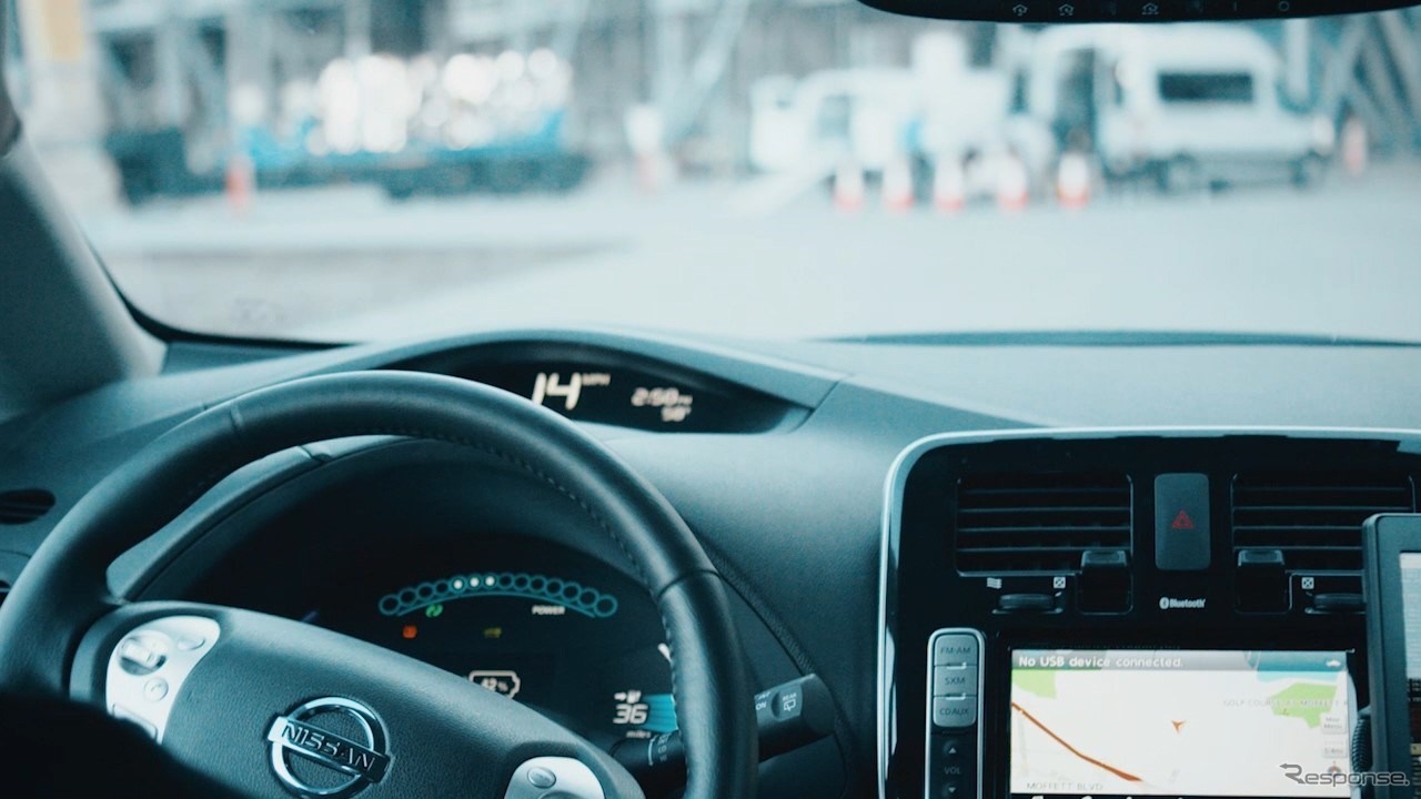 日産の自動運転車の公道実験