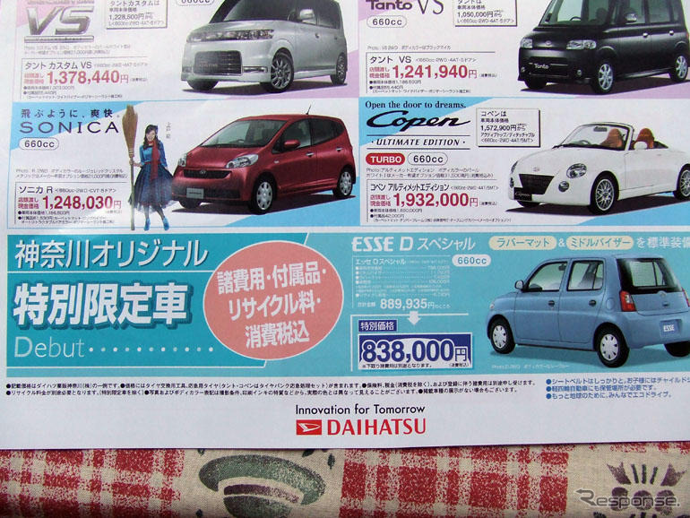 【明日の値引き情報】軽自動車「太郎」「花子」「ニコニコ」