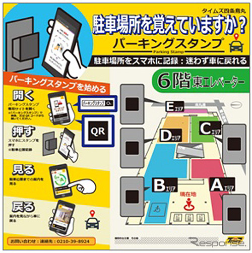 6階エレベーターホールに設置する パーキングスタンプボード