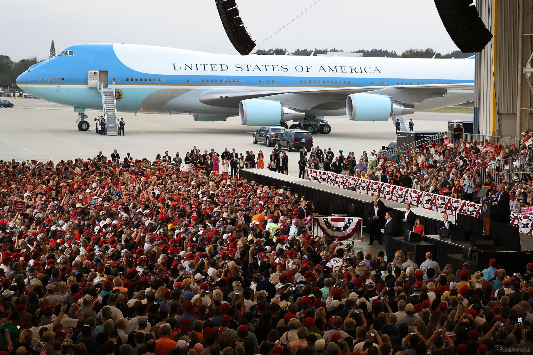 フロリダを訪れたトランプ大統領（2月18日）　(c) Getty Images