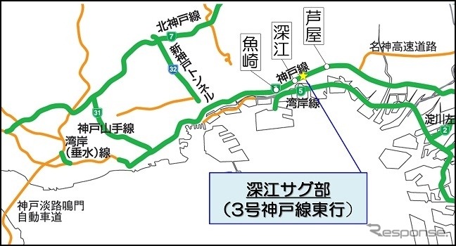 阪神高速は、光の流れでサグ渋滞の減少を狙う