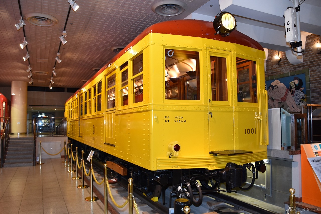 地下鉄博物館で展示されている旧1000形の1001号。こちらもナデ6141号と共に重要文化財に指定されることが決まった。