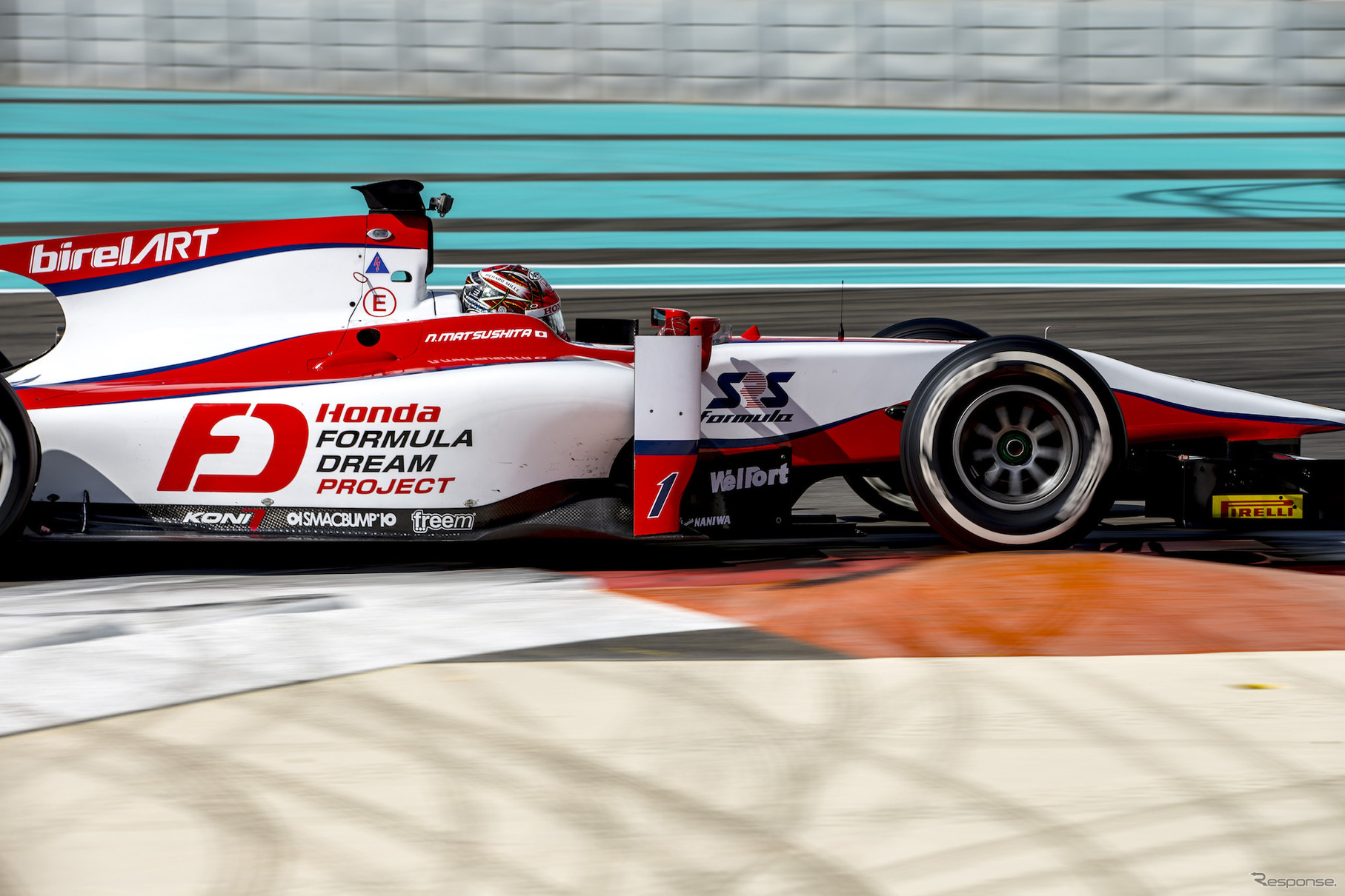 今季「FIA F2」を戦う松下信治（昨年11月のGP2テスト時）。