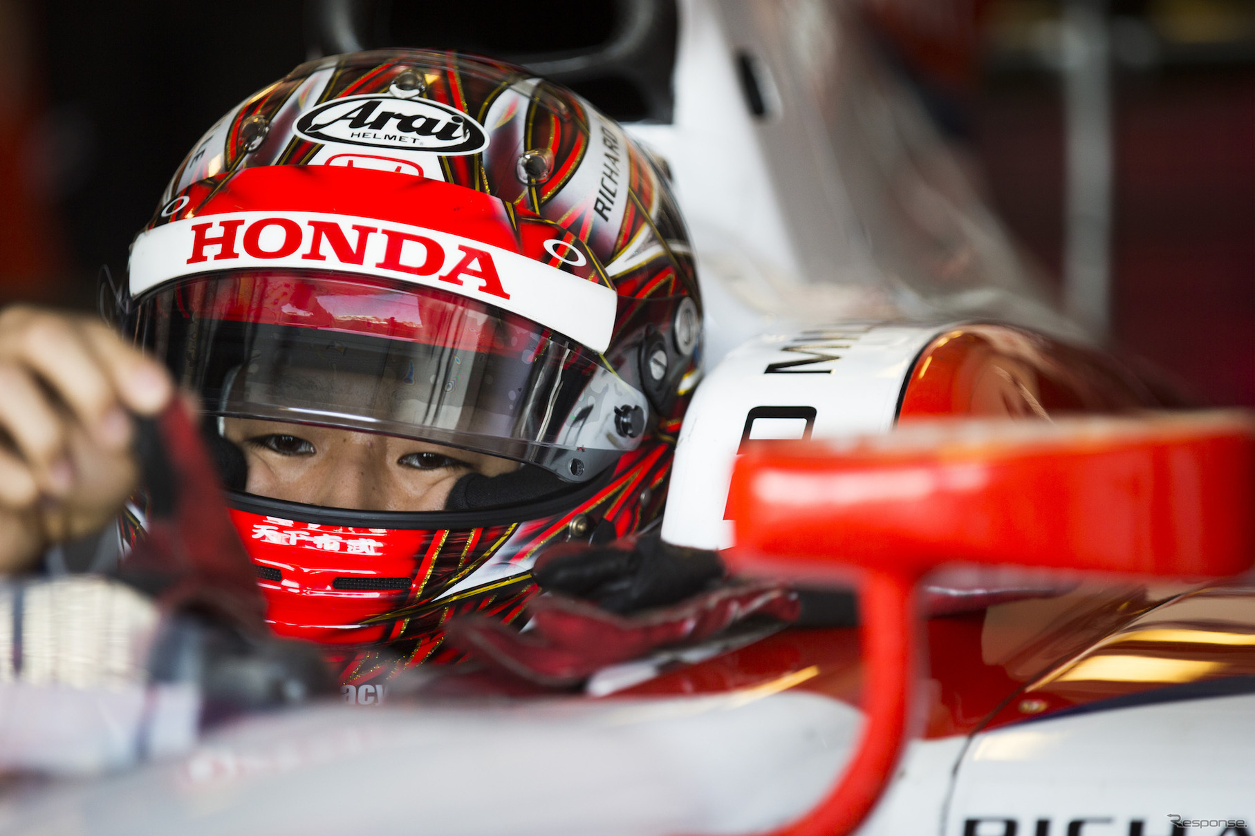 今季「FIA F2」を戦う松下信治（昨年11月のGP2テスト時）。