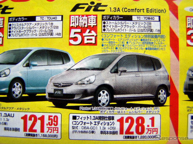 【新車値引き情報】お値打ち現品限り即納車商談会…コンパクトカー