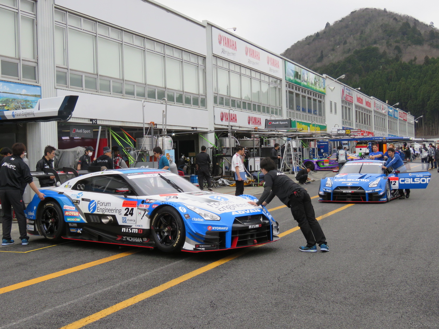 GT500クラスの日産勢。