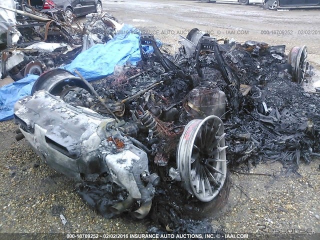 全焼したランボルギーニウラカンをオークションに出品した Insurance Auto Auctions, Inc