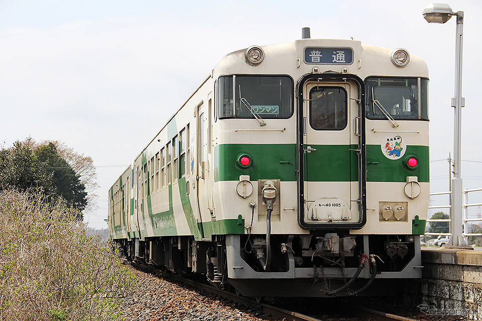 キハ40系は新型気動車の導入に伴い大幅に減っている。写真はJR東日本の烏山線で運用されていたキハ40形。