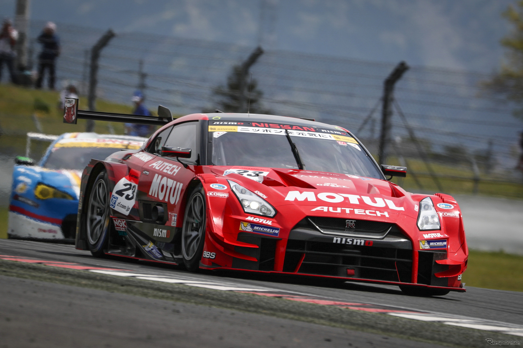 GT500クラス予選2位の#23 GT-R。