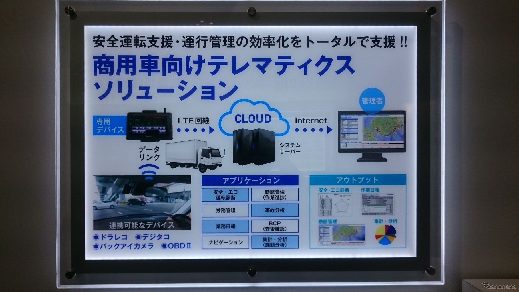 専用PNDを用いた商用車向け動態管理ソリューション