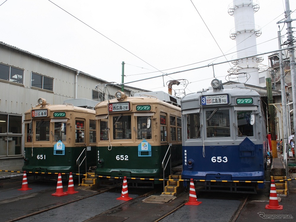 広島電鉄は利用者の減少が進む一方、老朽化した車両の更新など経費が増えている。写真は650形。