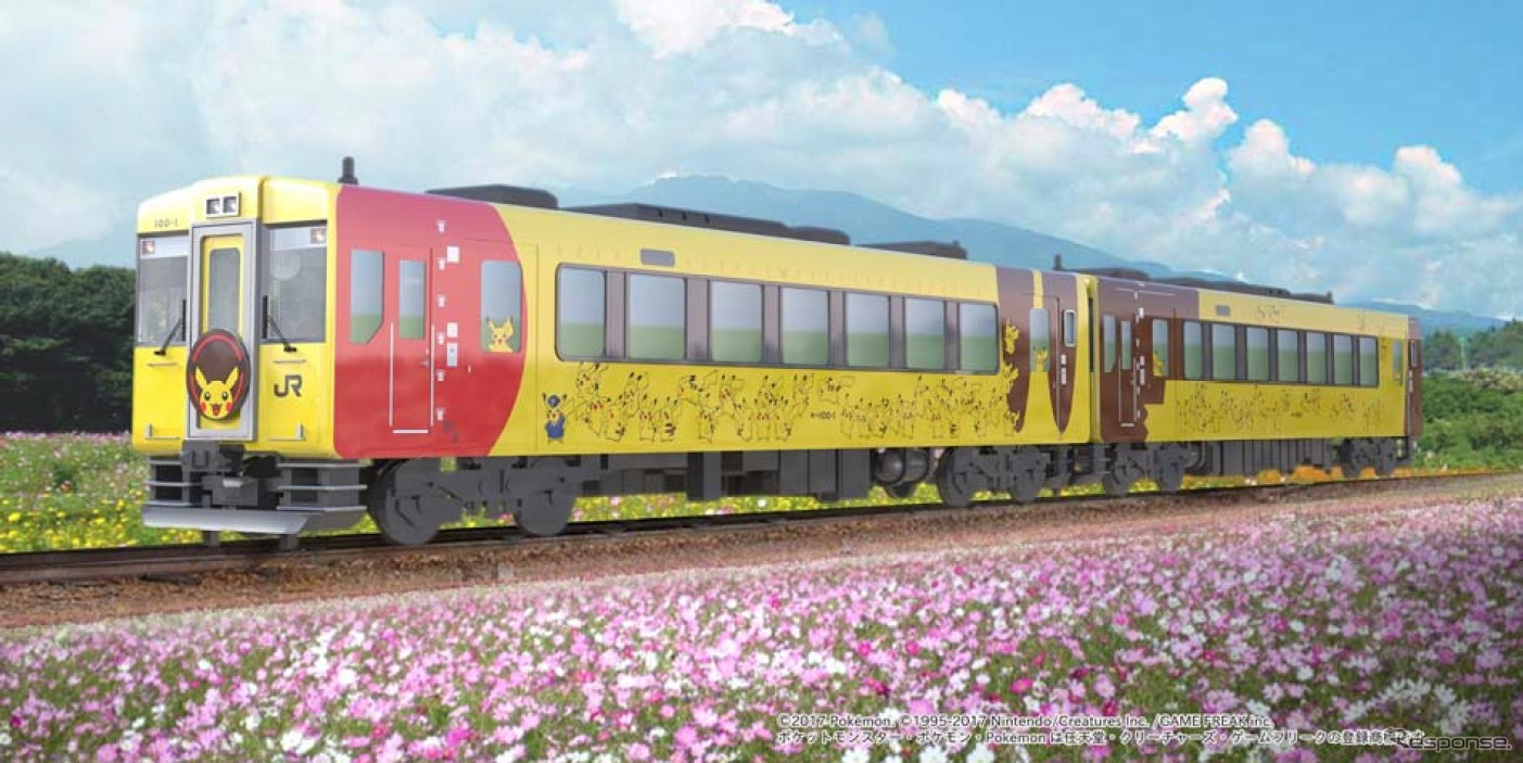 「POKEMON with YOU トレイン」のリニューアル後のイメージ。「ピカチュウ」の黄色が強調されたデザインになる。
