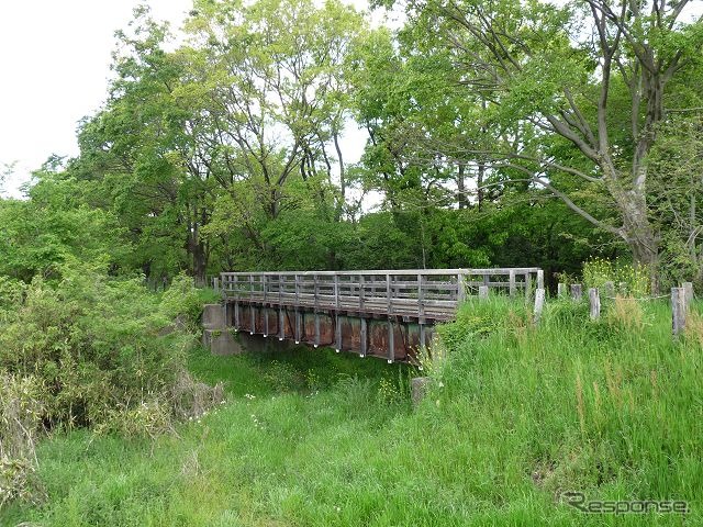 安比奈線の橋桁（2013年5月）。西武鉄道は川越市などと協議して跡地の活用を図る方針。