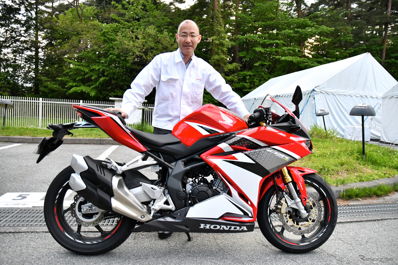 CBR250RR開発責任者、株式会社本田技術研究所 二輪R&Dセンターの河合健児さん。