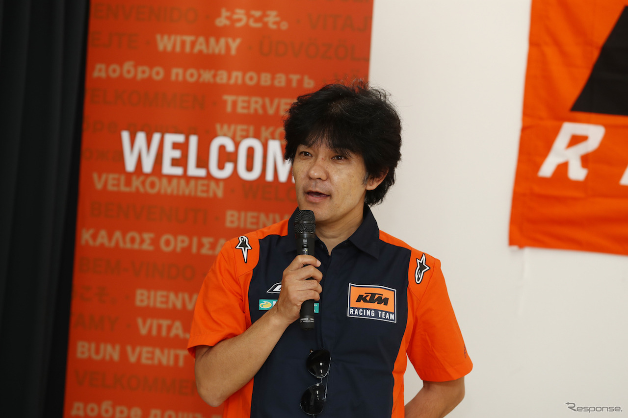 元ロードレース世界選手権GP250チャンピオンの原田哲也さん。
