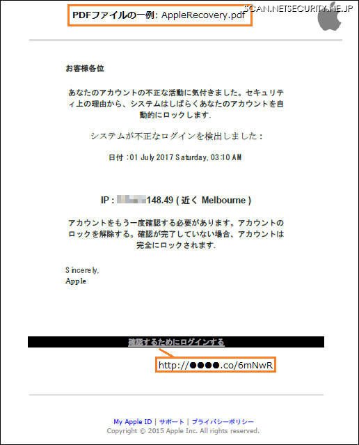 添付されたPDFの例（2）