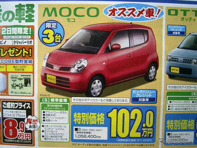 【新車値引き情報】このプライスで軽自動車を購入できる!!　9万円引き