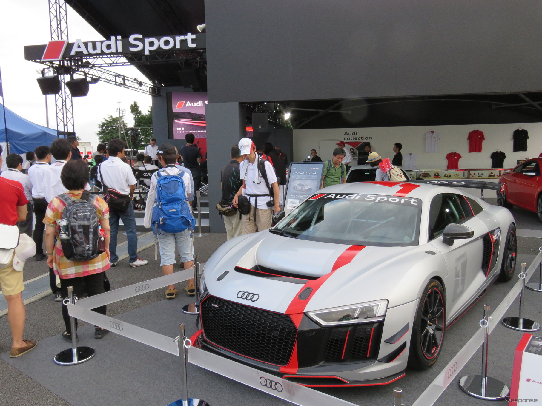 SUPER GT開催中の富士スピードウェイで「Audi R8 LMS GT4」が日本初公開に。