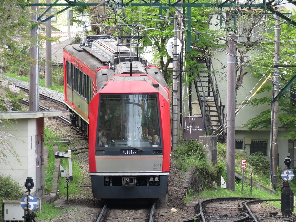 「パーミル会」6社は勾配がきつい鉄道路線を運営している。写真は箱根登山鉄道。