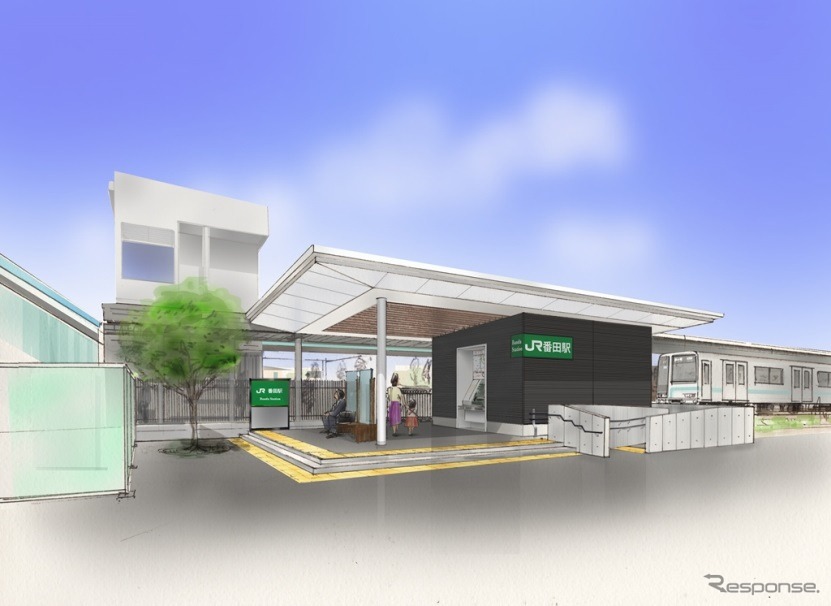新しい番田駅舎のイメージ。2018年春の使用開始を目指す。
