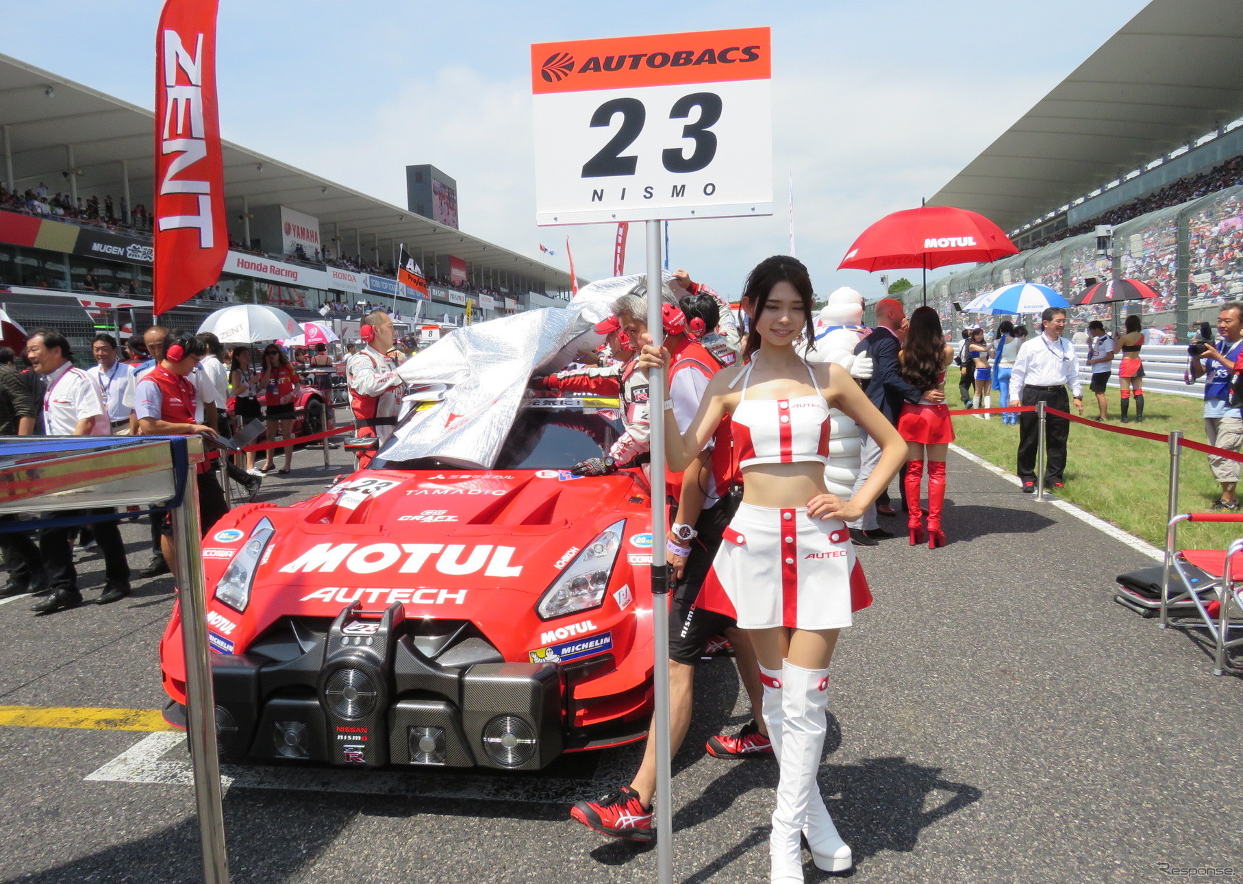 #23 GT-Rは予選12位から決勝2位に。