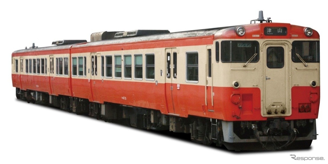 『津山車両基地入区体験号』に使われるキハ47形改造車「ノスタルジー」（イメージ）。