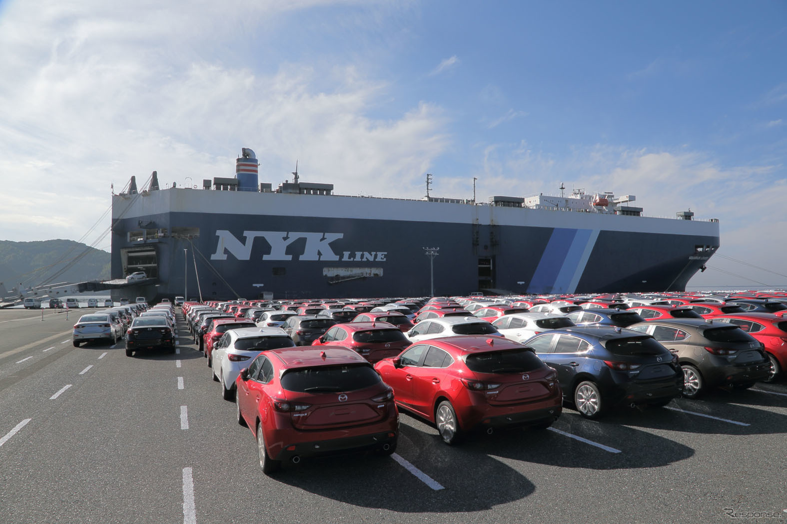 アクセラの船積み（参考画像）