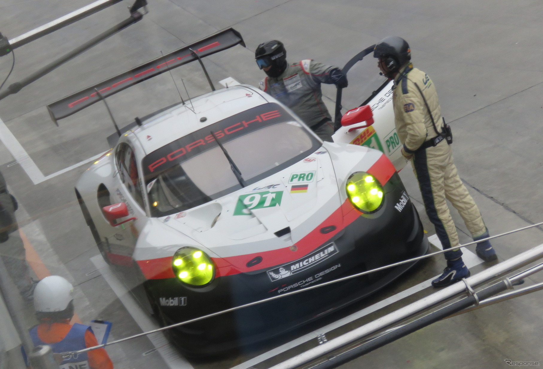 LMGTE-Proクラス予選1位の#91 ポルシェ。