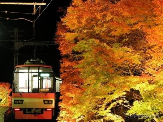 貴船口駅の紅葉。