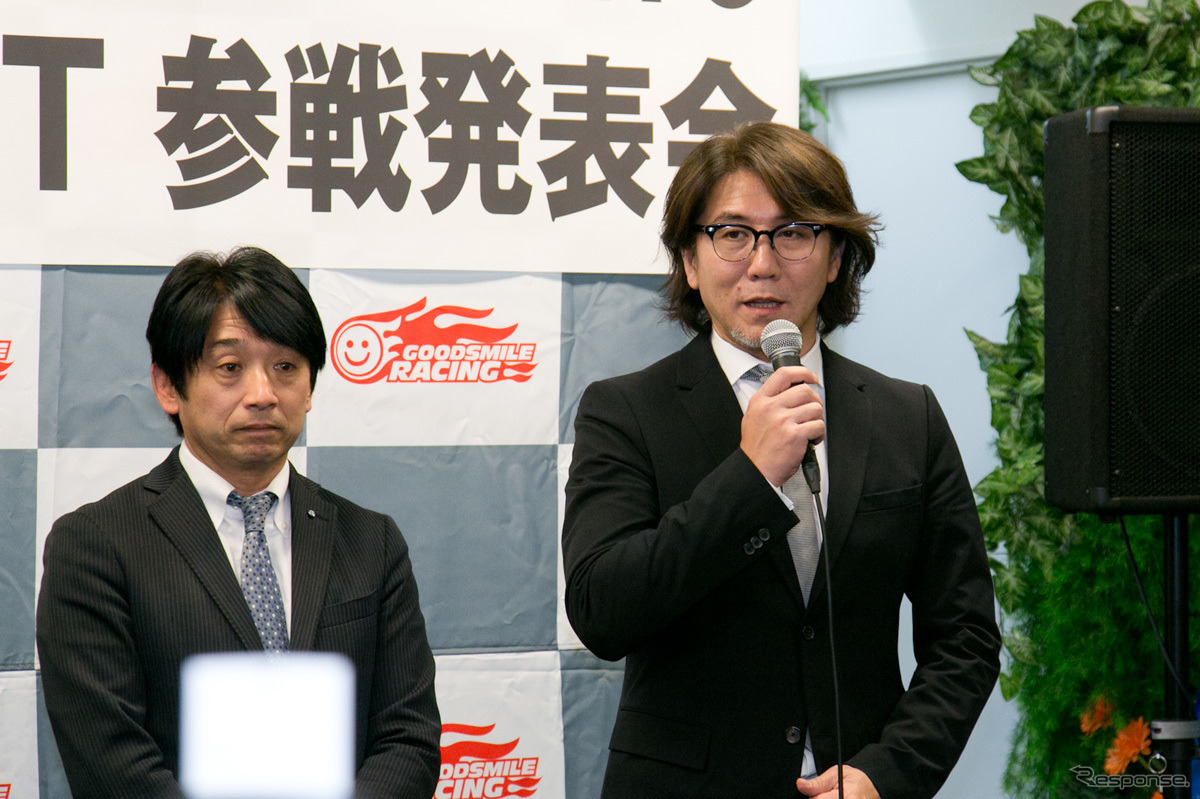 グッドスマイルレーシング、安藝貴範氏（右）、片山右京氏（左）