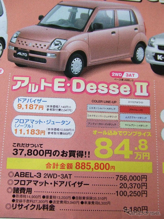 【明日の値引き情報】このプライスで軽自動車を購入できる!!　続