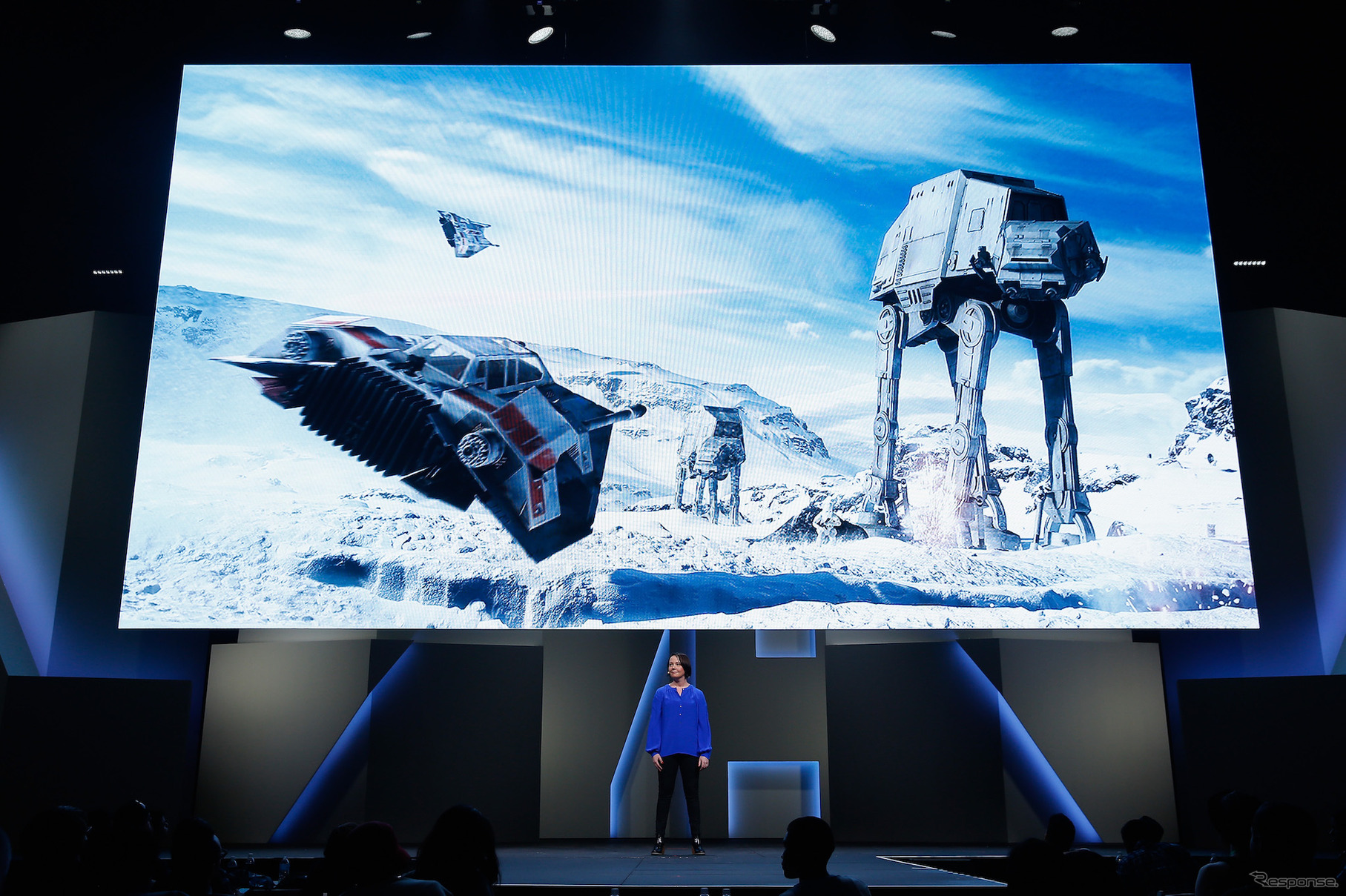 E3 2015（ロサンゼルス）で発表された『スター・ウォーズ バトルフロント』　(c) Getty Images