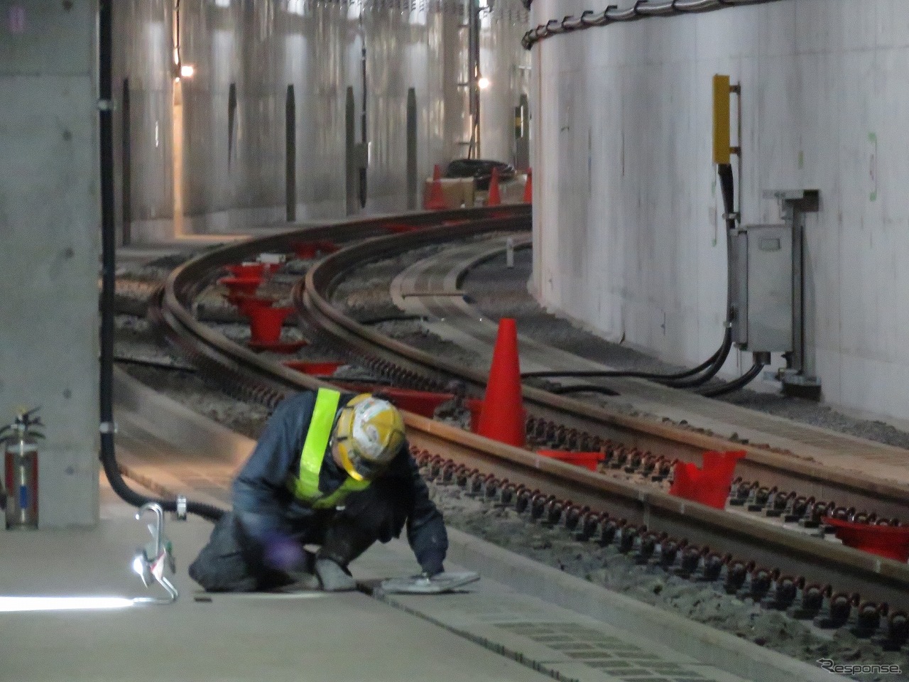 3月3日に複々線の供用を開始する予定となっている、梅ヶ丘～代々木上原間1.6km部分の地下工事現場。