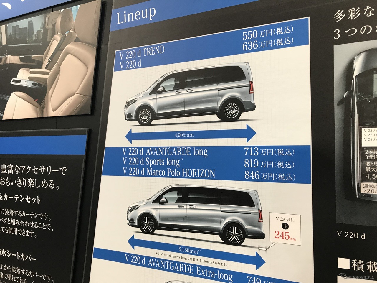 ようやく日本に上陸したマルコポーロ!!MercedesBenzV220dに 「MarcoPoloHORIZON」追加。ジャパンキャンピングカーショー2018でお披露目!!