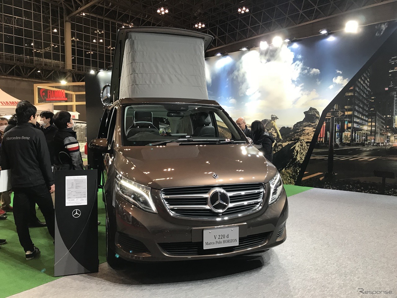 ようやく日本に上陸したマルコポーロ!!MercedesBenzV220dに 「MarcoPoloHORIZON」追加。ジャパンキャンピングカーショー2018でお披露目!!