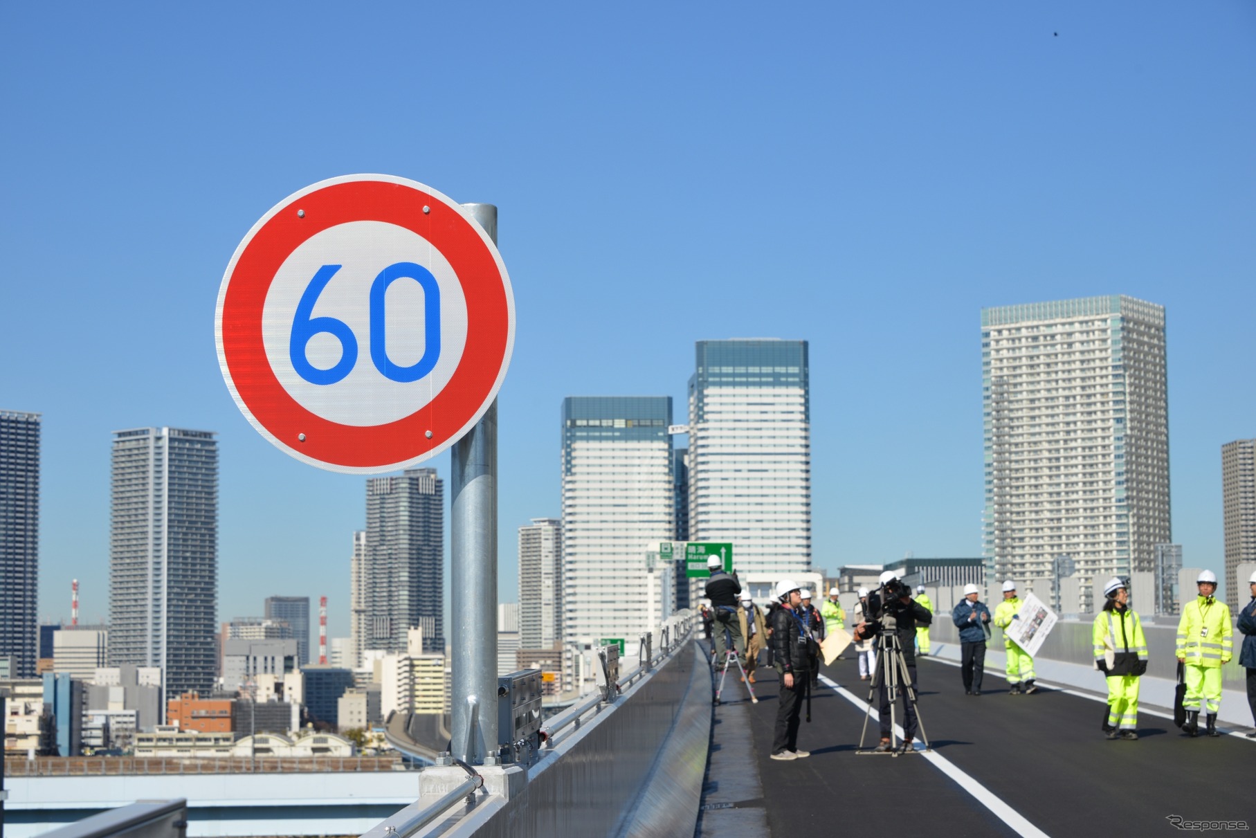 設計速度は60km/h（首都高 晴海線）