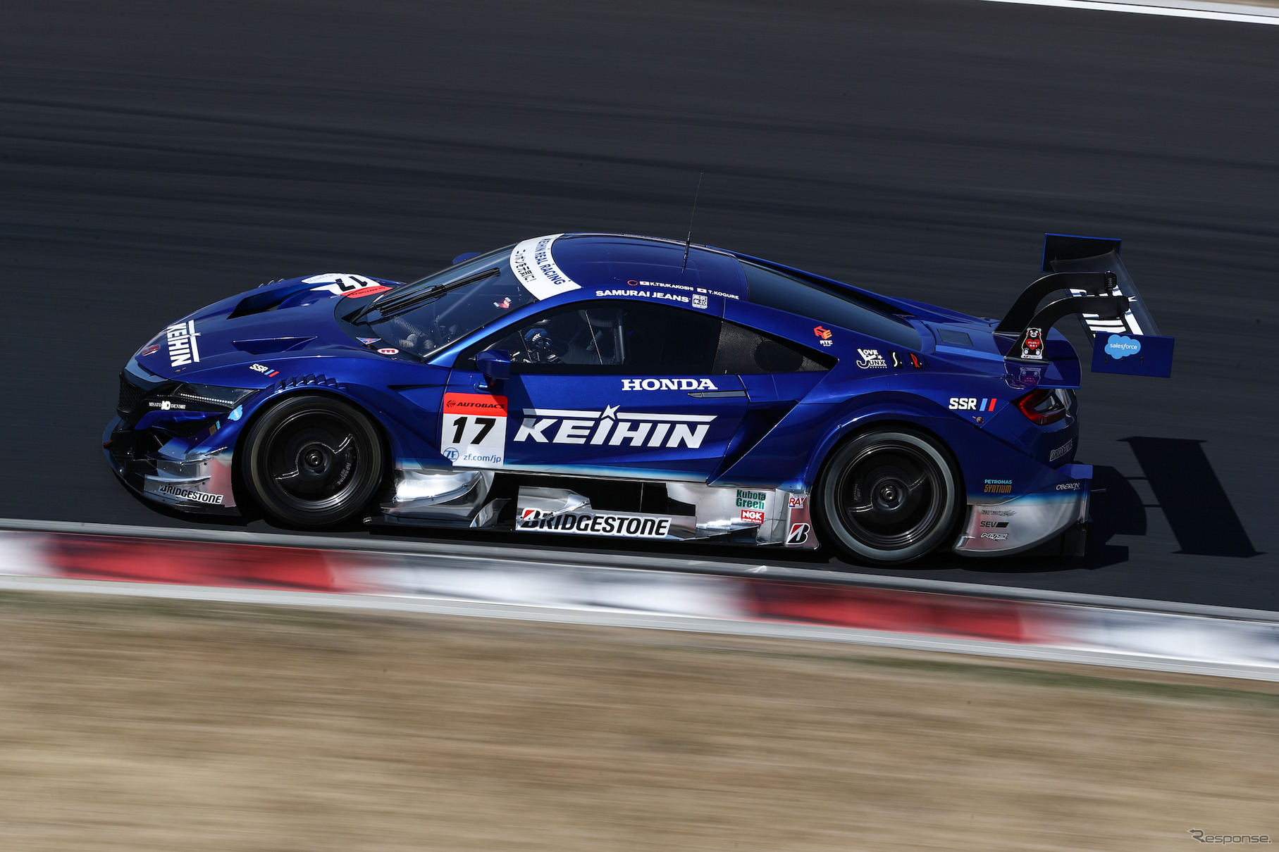 GT500クラス初日2位タイムの#17 ホンダNSX。