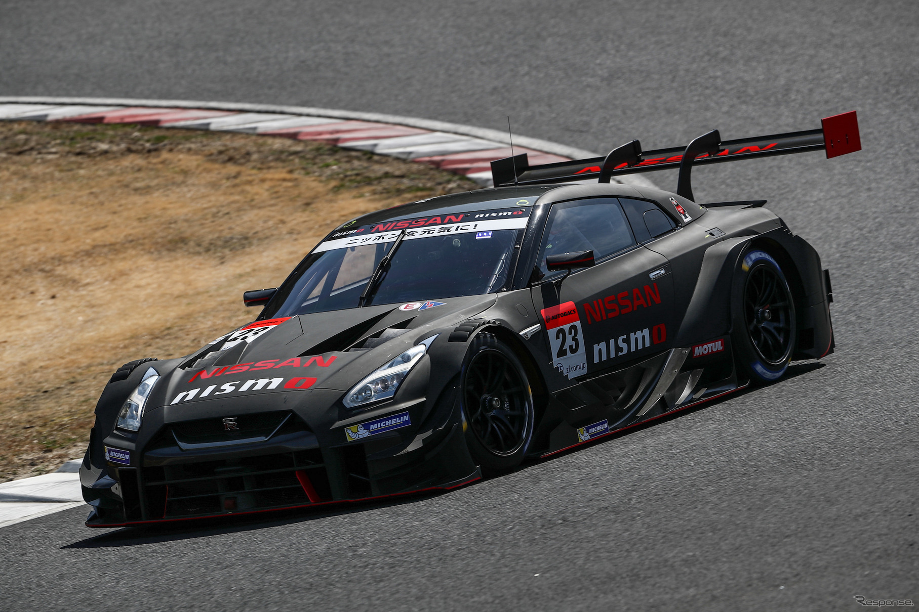 GT500クラス2日目総合5位タイムの#23 GT-R。