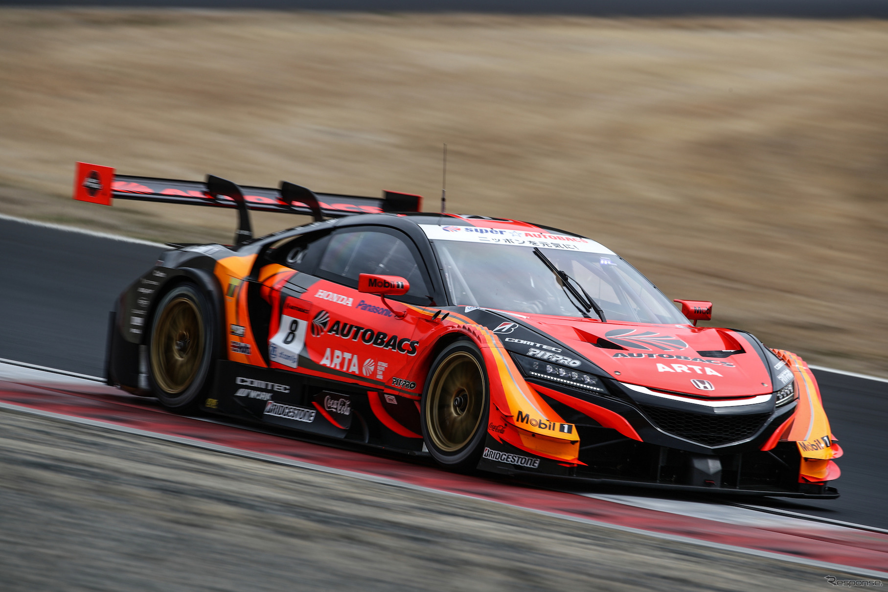 GT500クラス2日目総合7位タイムの#8 NSX。