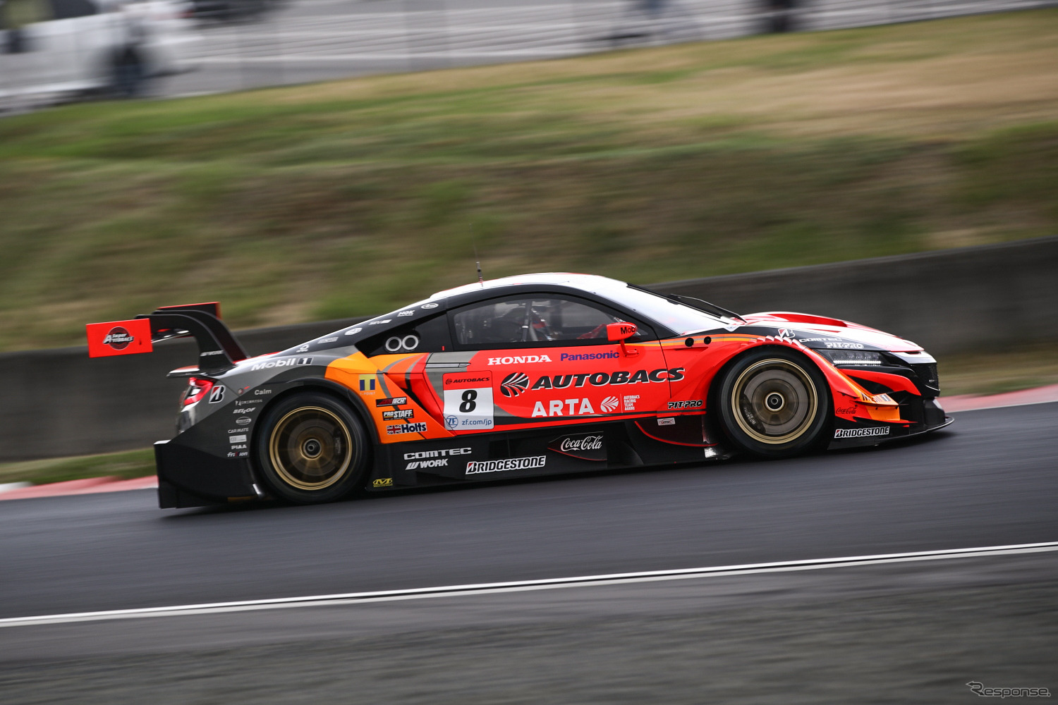 GT500クラス予選2位の#8 NSX。