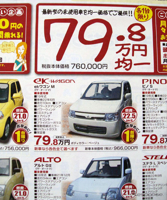 【晩秋値引き情報】売り切れ御免　このプライスで軽自動車を!!