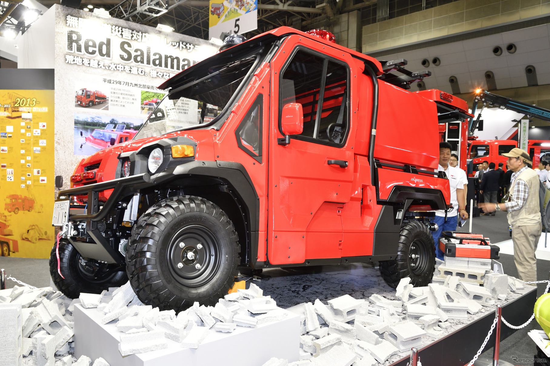 モリタの新型消防車「小型オフロード消防車 Red Ladybug」（東京国際消防防災展2018）